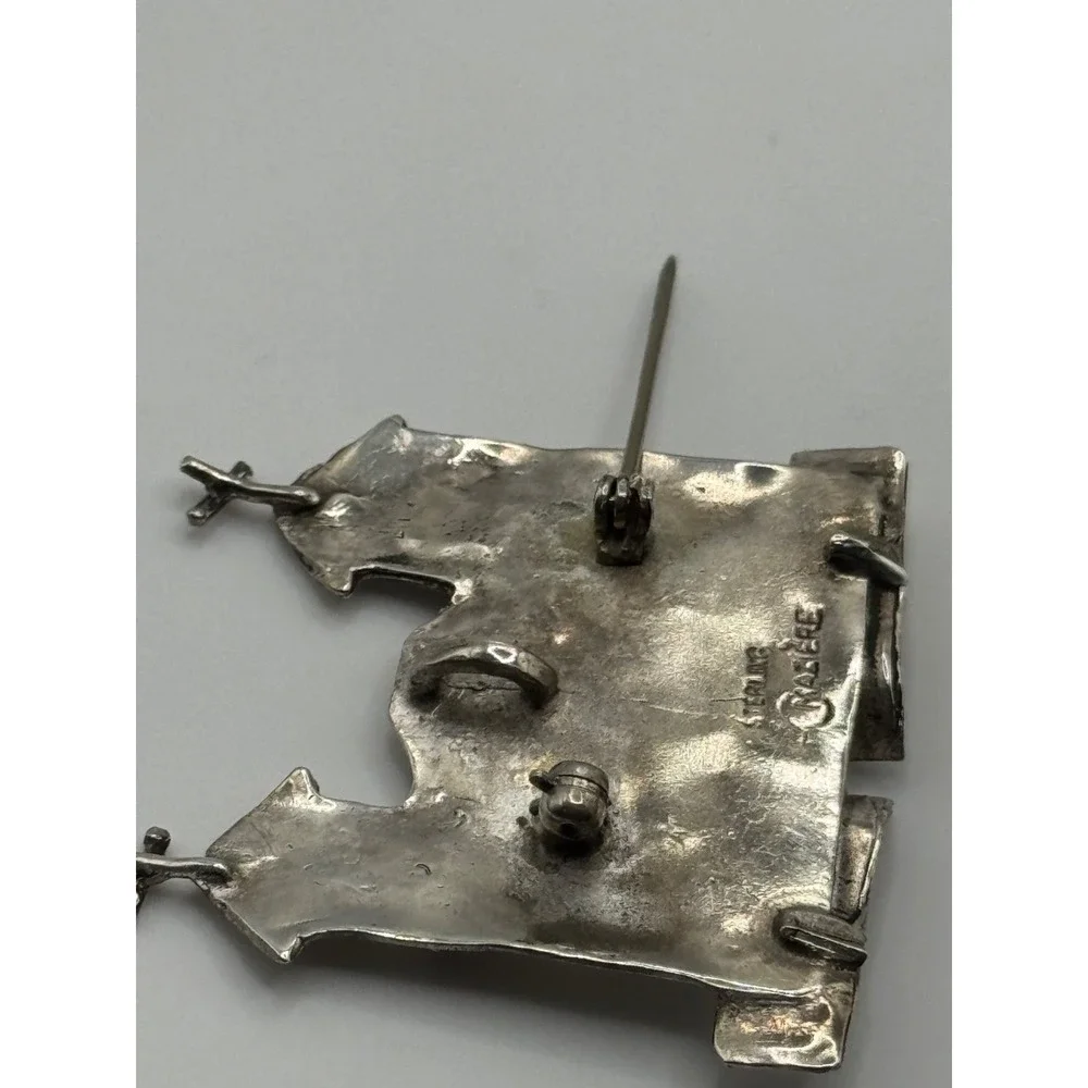 Catherine Maziere Sterling Silver Sanctuario De Chimayo Church Brooch Pendant